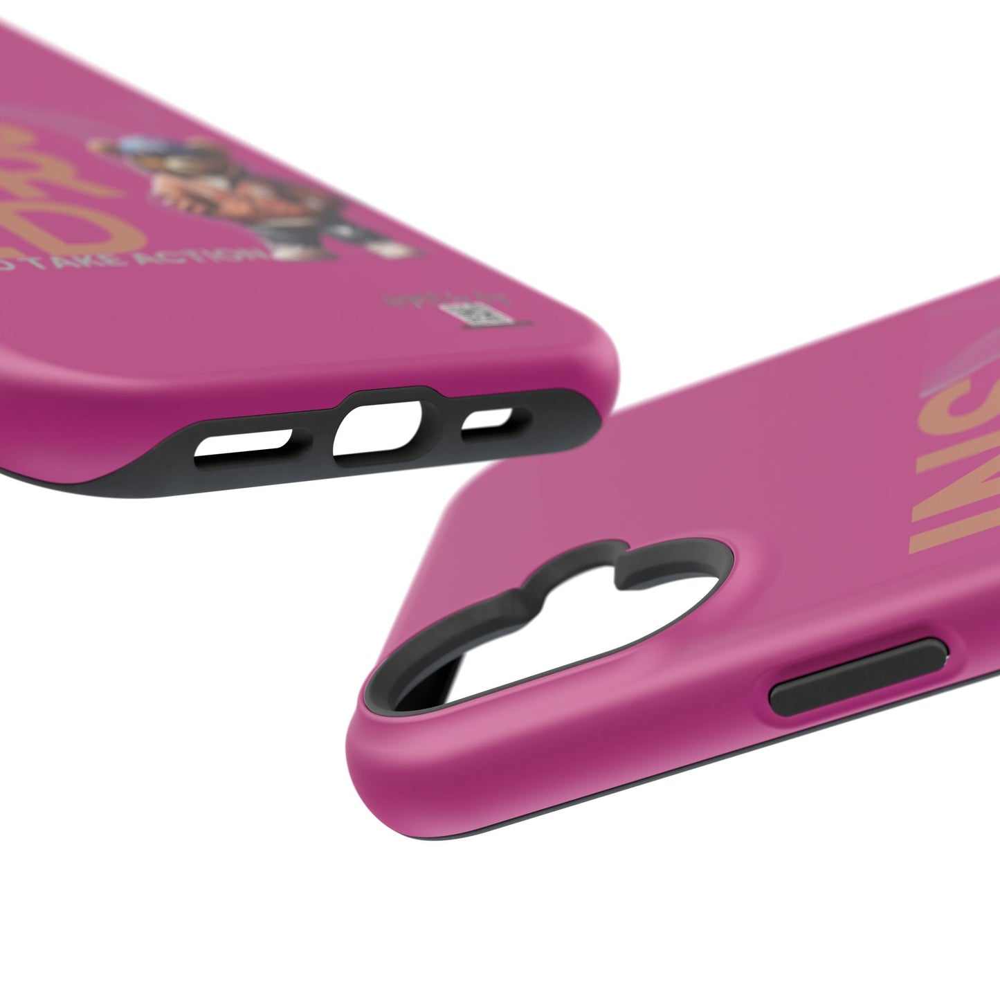 Phone Cases - HME Logo Bear, Inspired to take action Pink
