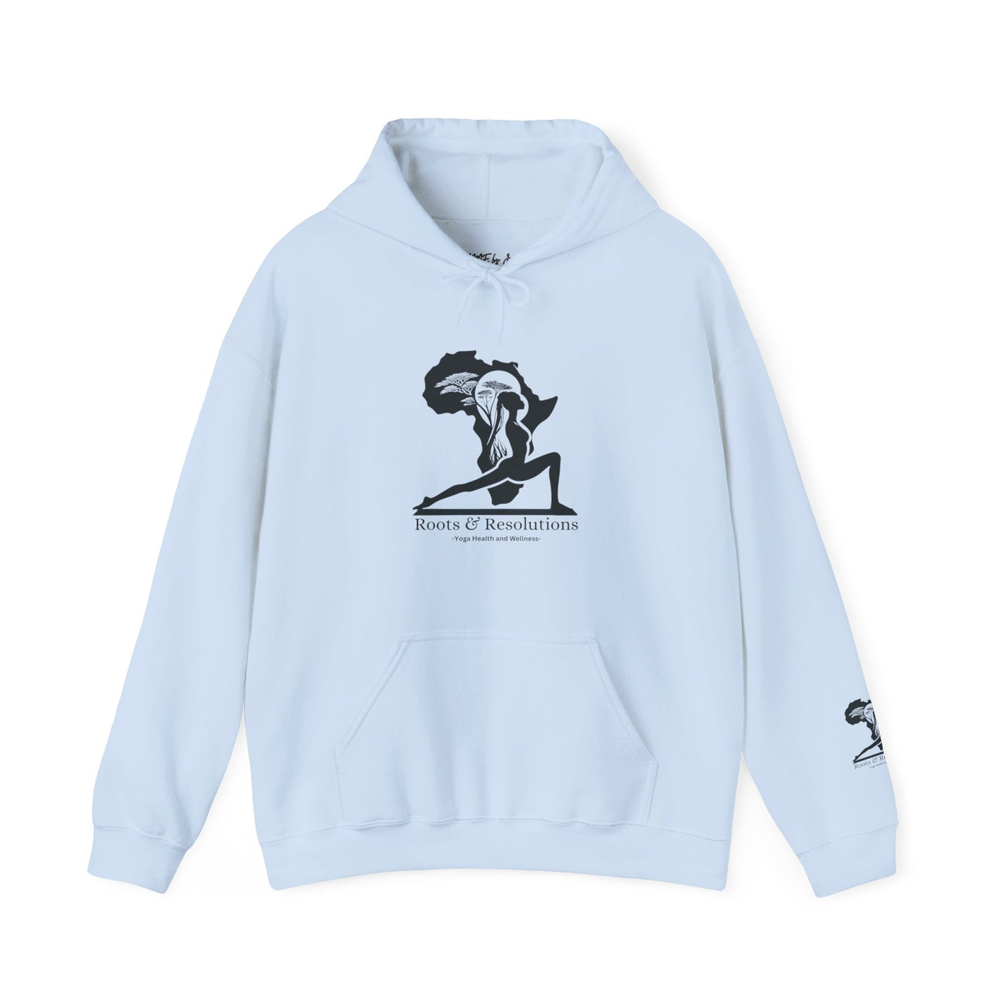 Yoga Health and Wellness Hoodie - Roots & Resolutions Brand Merch