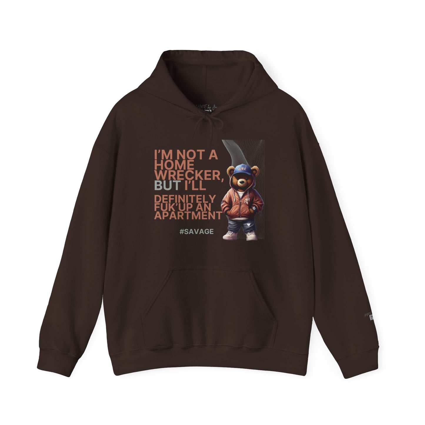 HME Bear Logo Heavy Blend Hooded Sweatshirt - I'm not a Home Wrecker Design