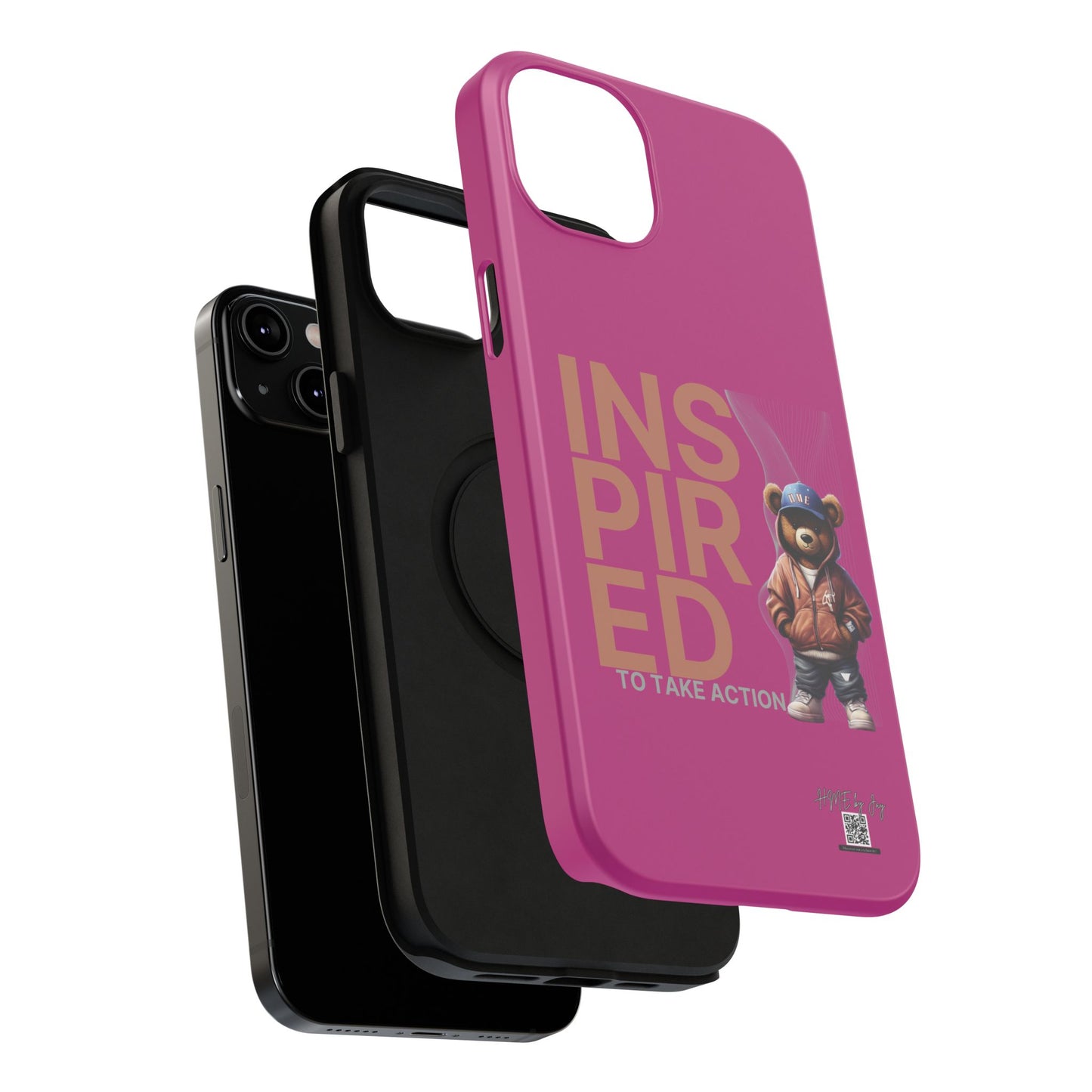 Phone Cases - HME Logo Bear, Inspired to take action Pink
