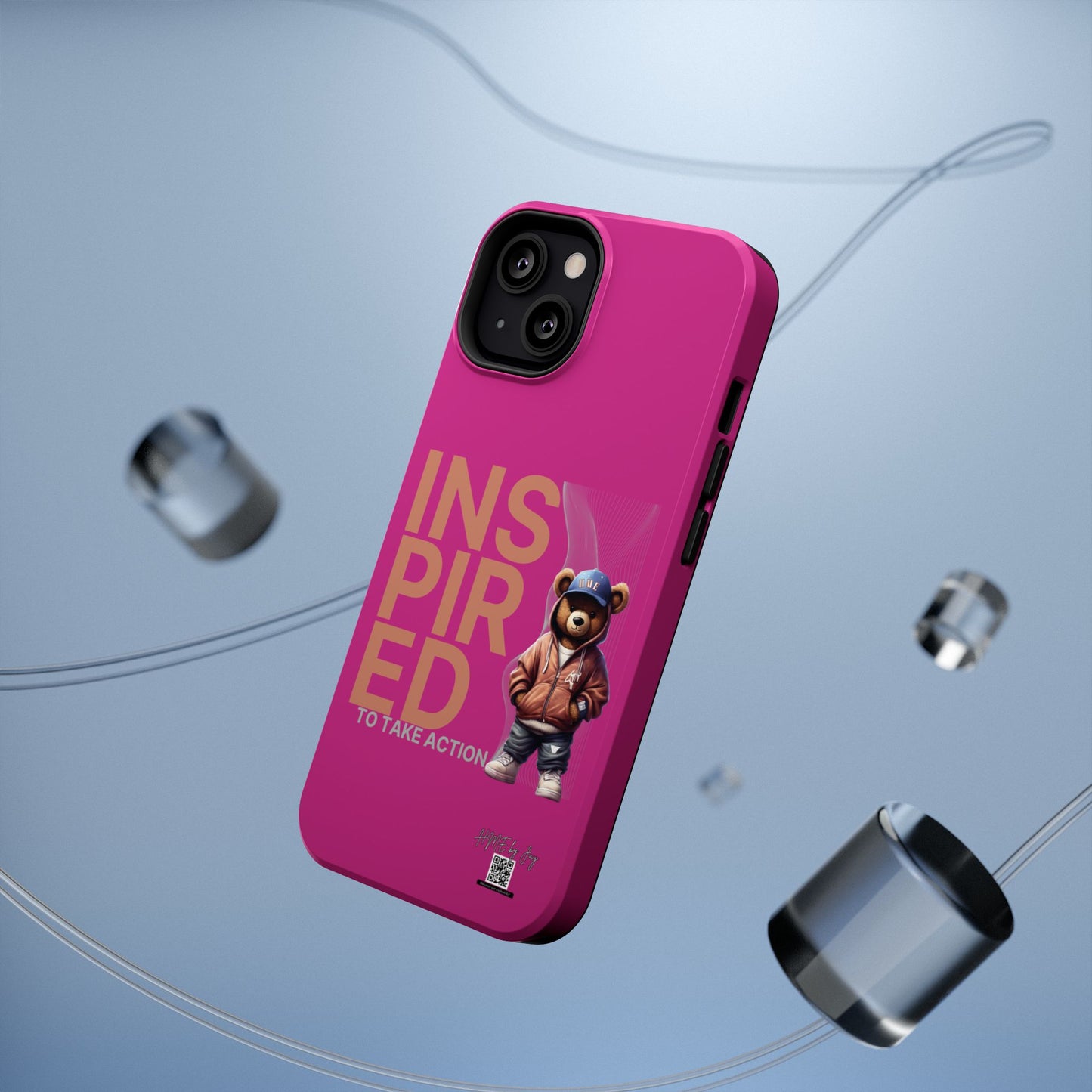 Phone Cases - HME Logo Bear, Inspired to take action Pink