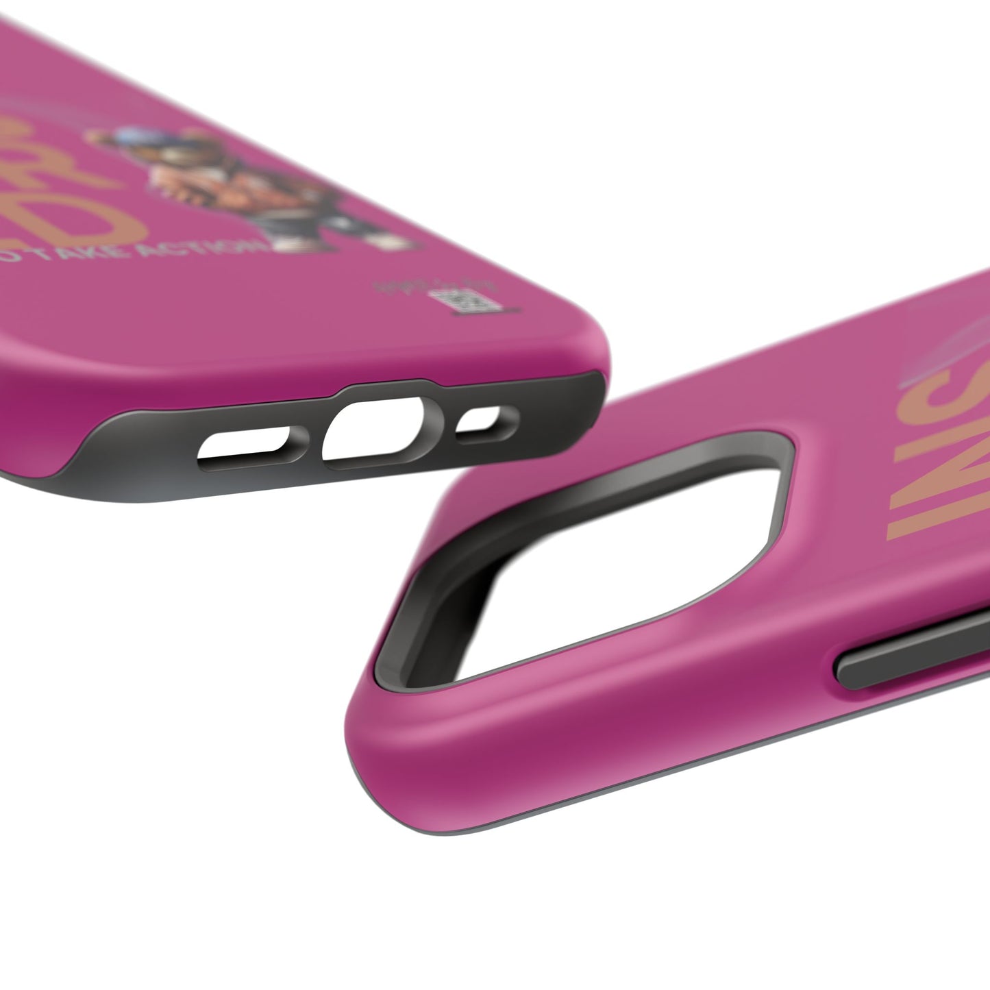 Phone Cases - HME Logo Bear, Inspired to take action Pink
