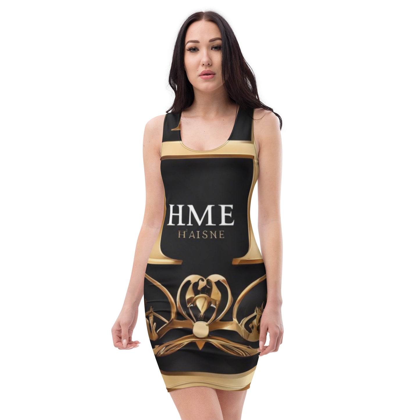 The Lou Collection Bodycon dress (White Logo Middle)