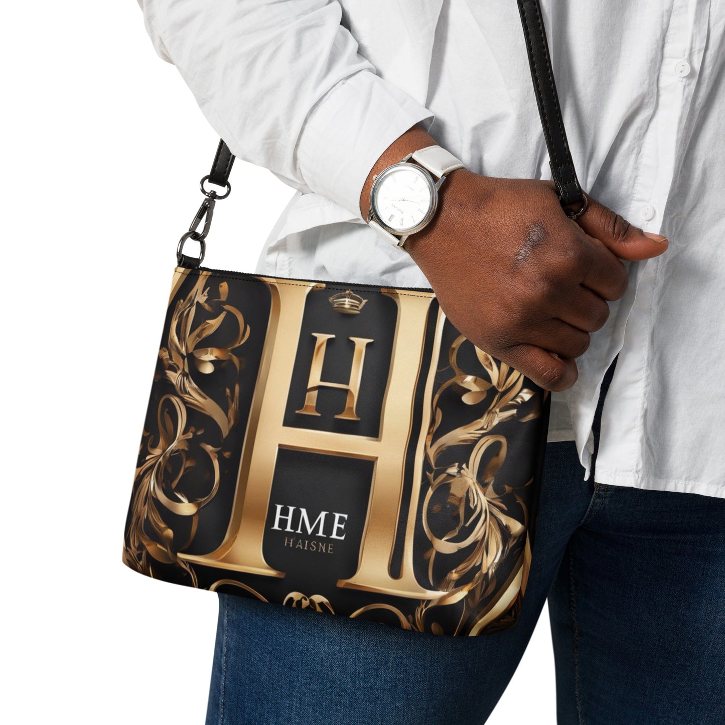 The Lou Collection Crossbody bag (White Logo)