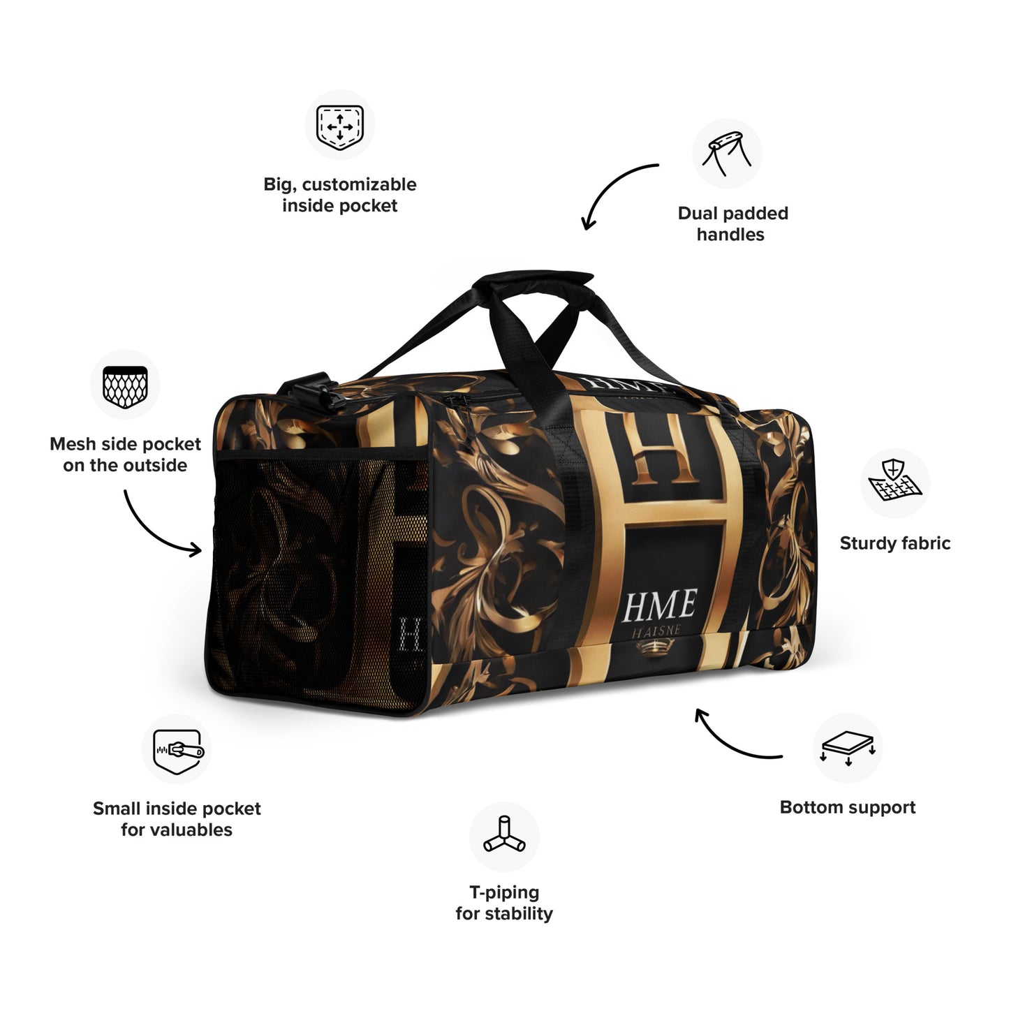 The Lou Collection Duffle bag (White Logo)