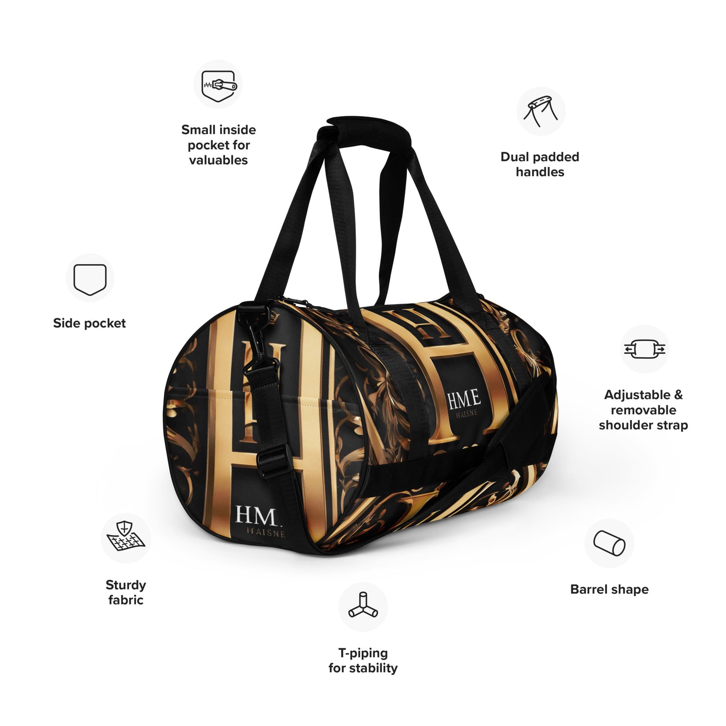 The Lou Collection gym bag (White Logo)