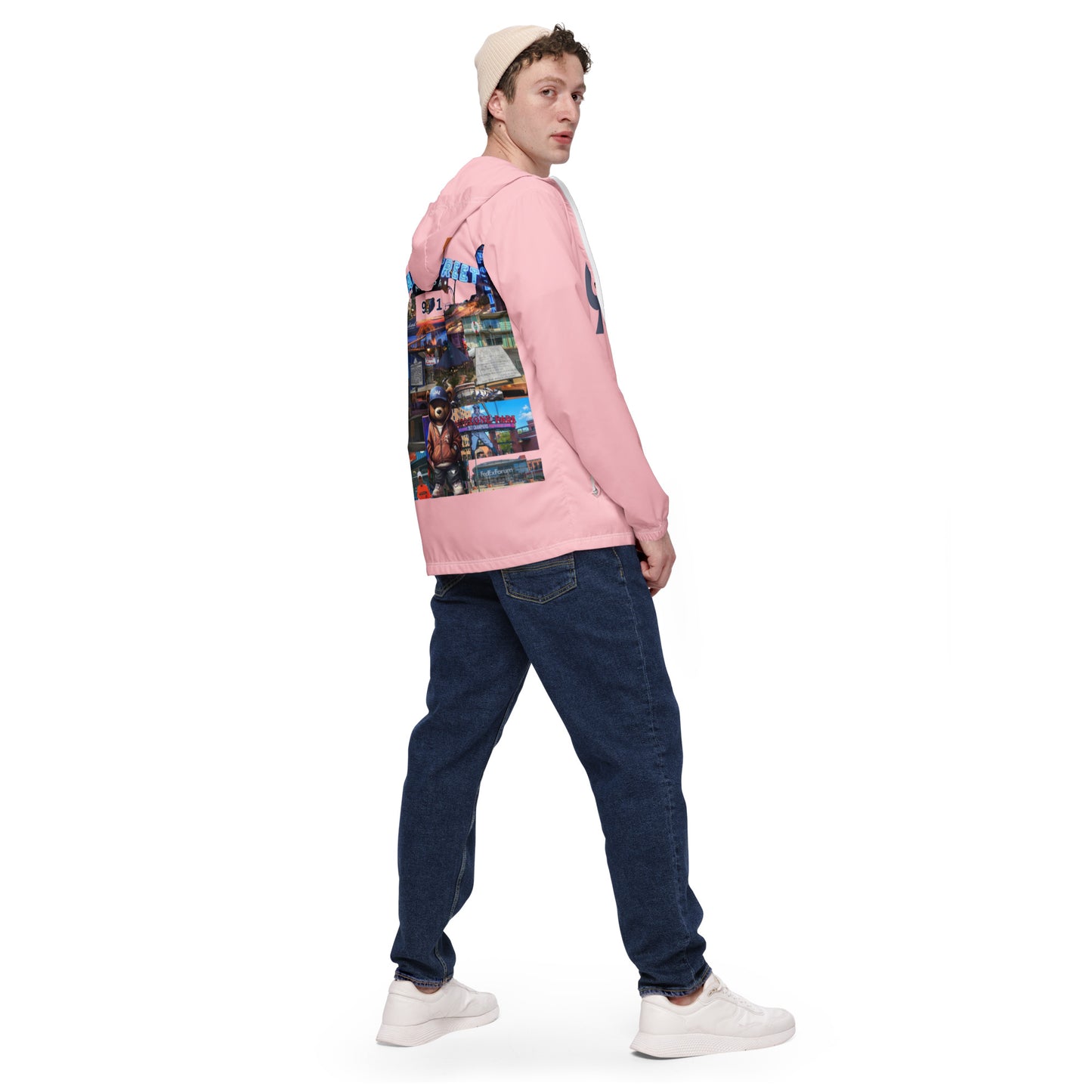 The Rep Yo City Collection Pink Memphis (901) Unisex windbreaker
