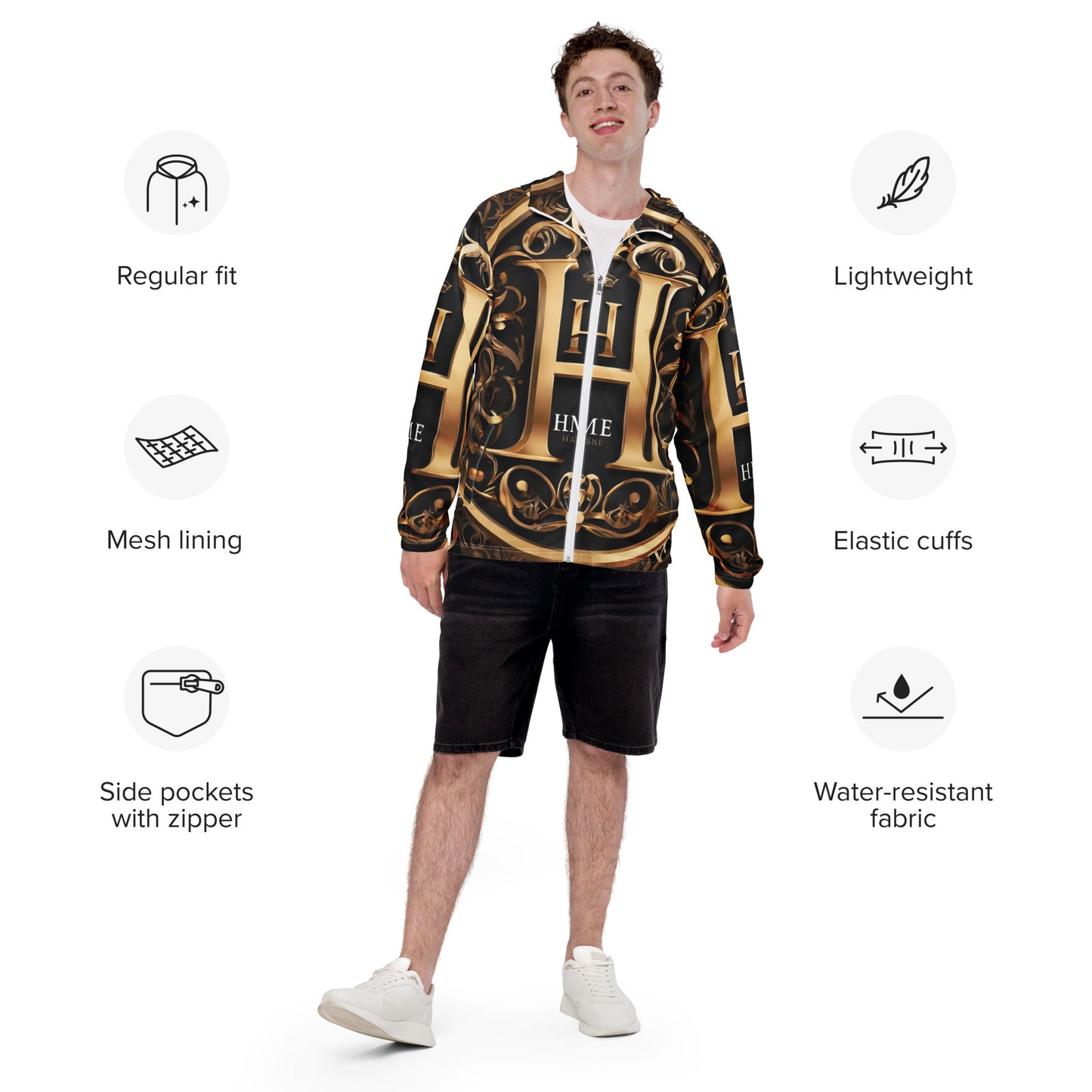 The Lou Collection (White Logo) Men’s windbreaker