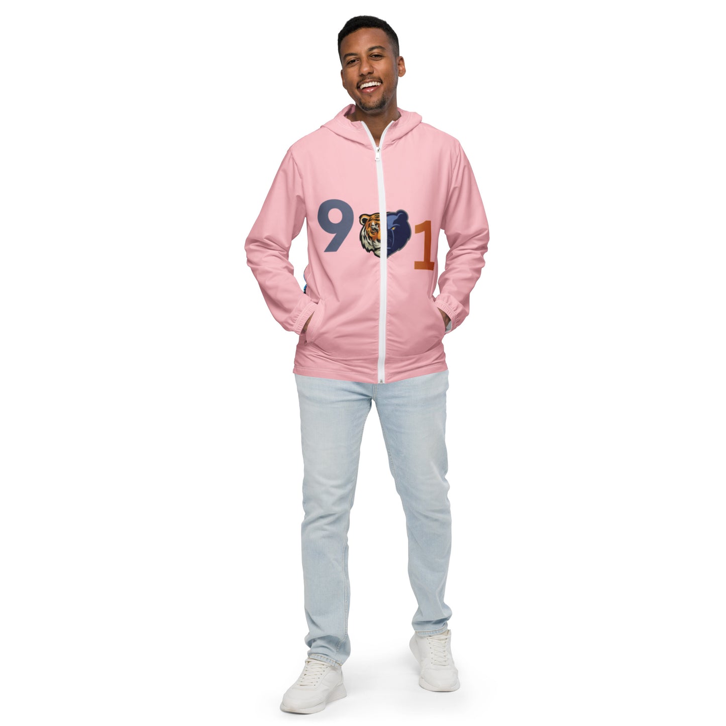 The Rep Yo City Collection Pink Memphis (901) Unisex windbreaker