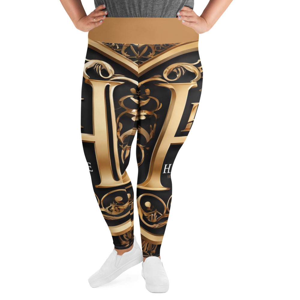 The Lou Collection Plus Size Leggings (White Logo)