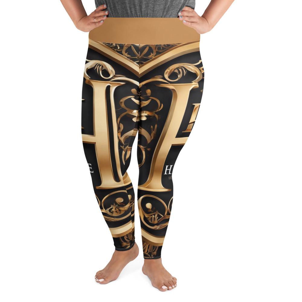The Lou Collection Plus Size Leggings (White Logo)