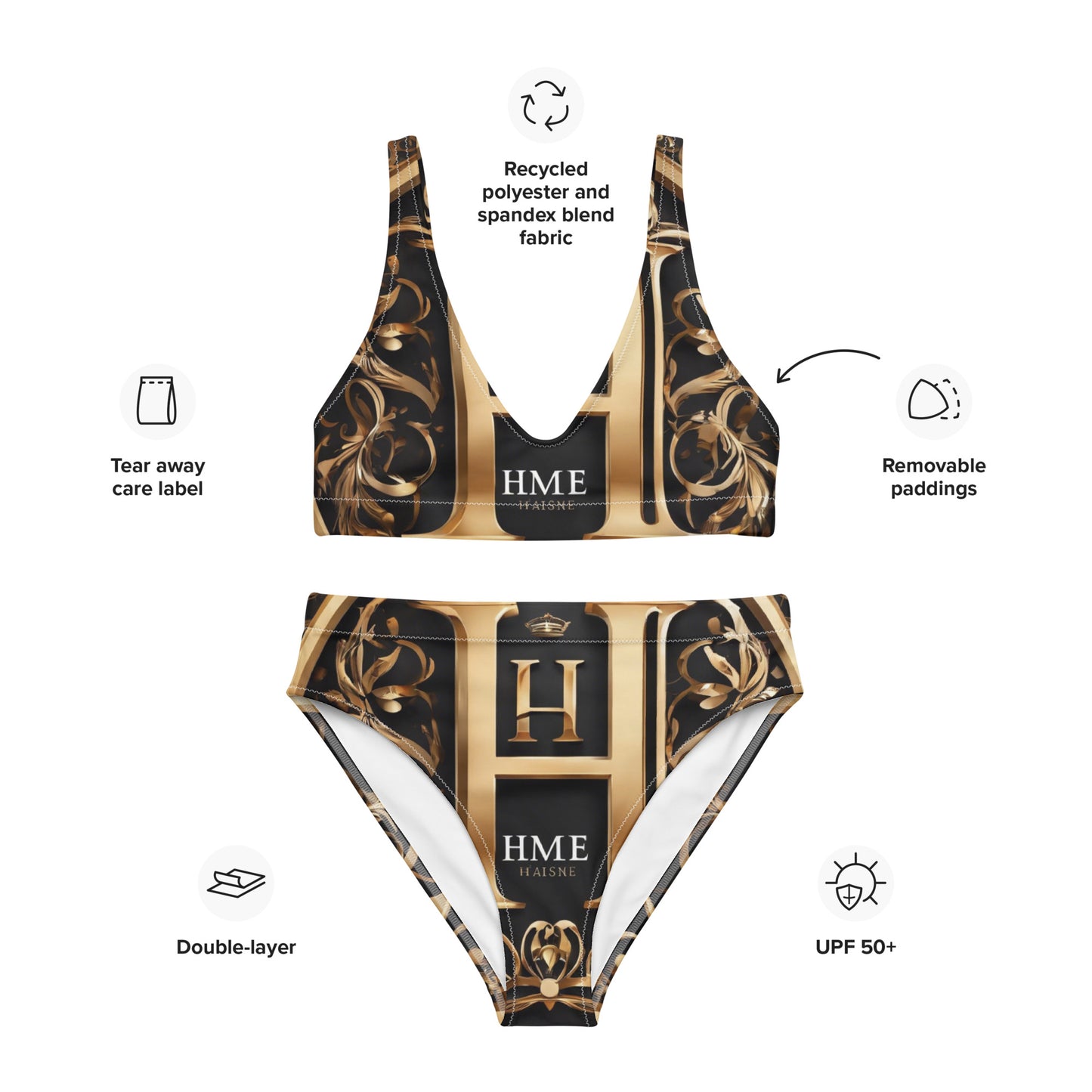 The Lou Collection Recycled high-waisted bikini