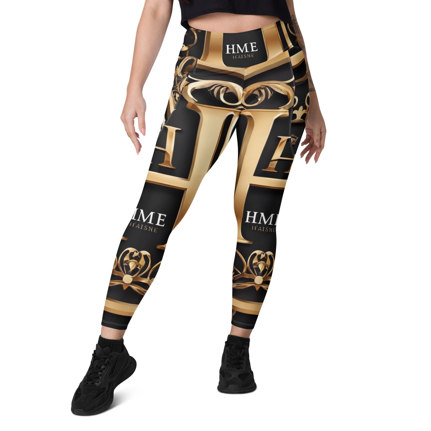 The Lou Collection Leggings with pockets (White Logo)