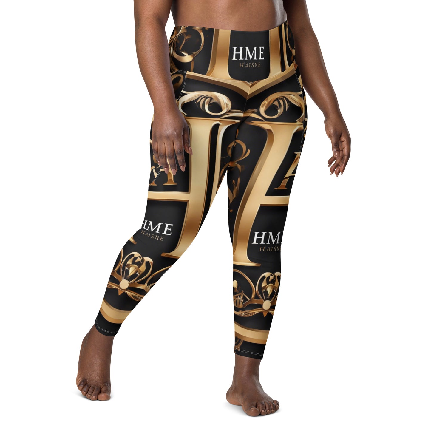 The Lou Collection Leggings with pockets (White Logo)