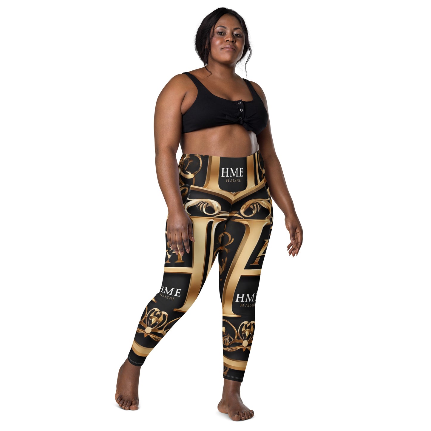 The Lou Collection Leggings with pockets (White Logo)
