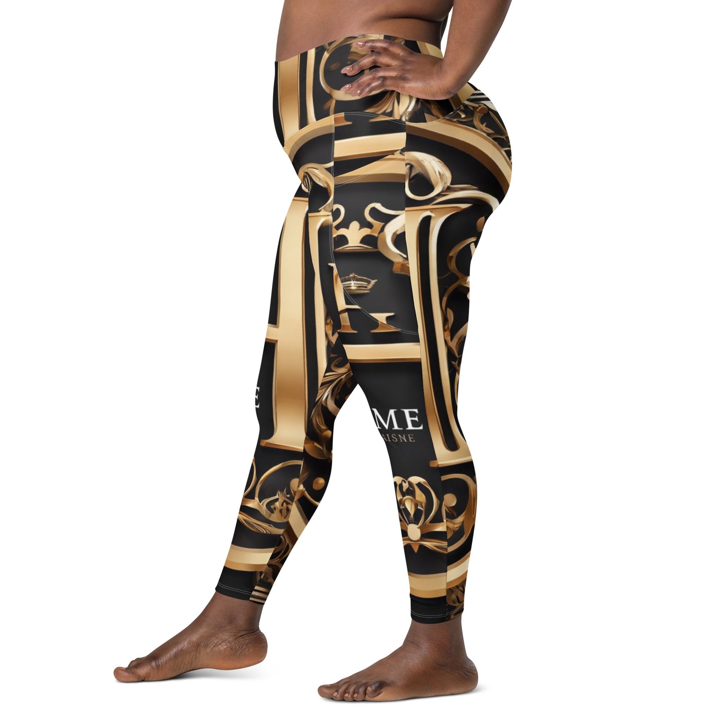 The Lou Collection Leggings with pockets (White Logo)