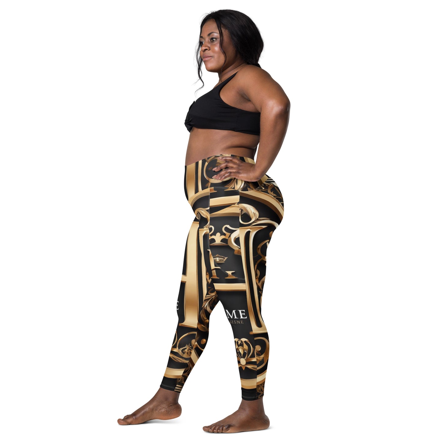 The Lou Collection Leggings with pockets (White Logo)