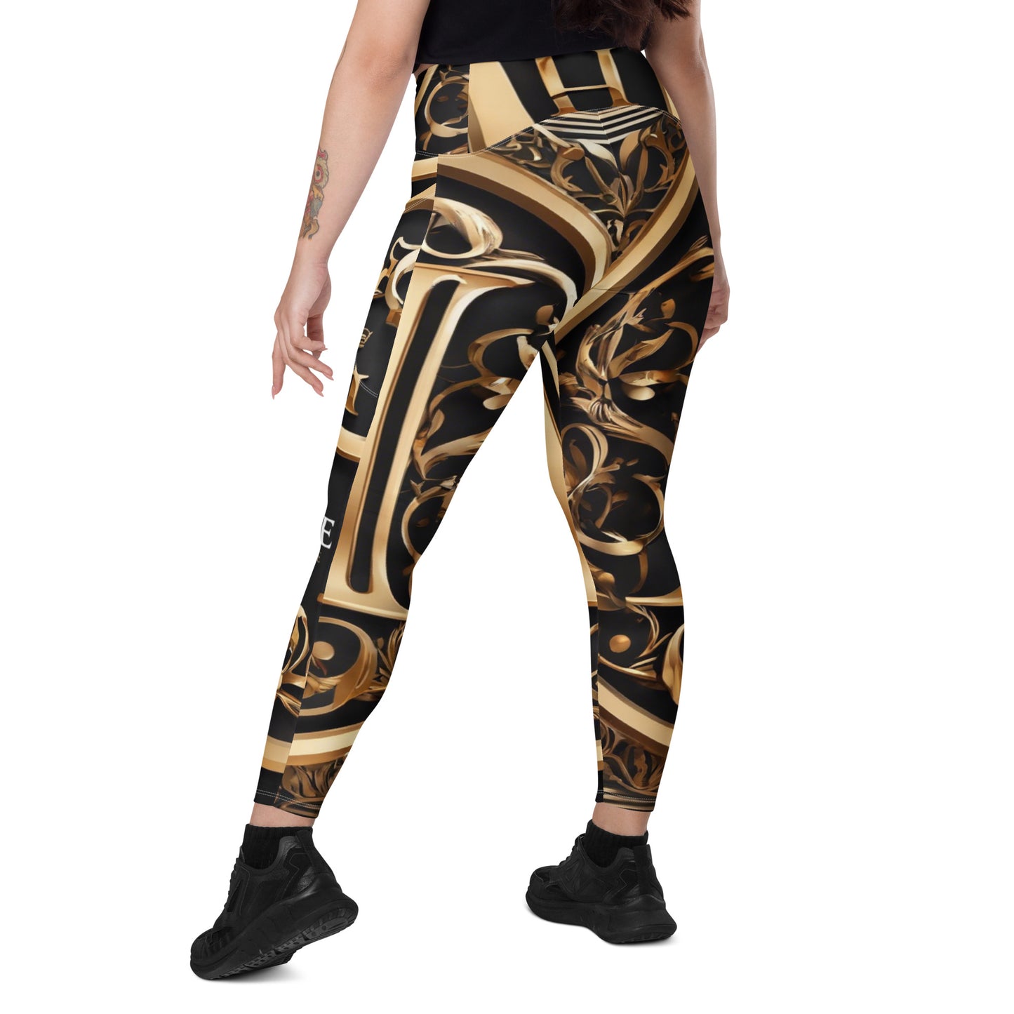 The Lou Collection Leggings with pockets (White Logo)
