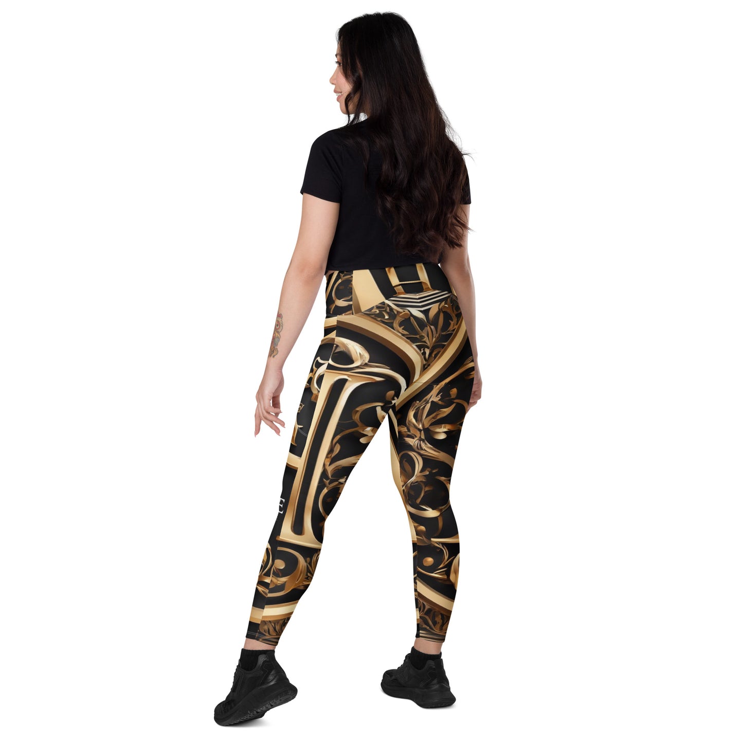 The Lou Collection Leggings with pockets (White Logo)