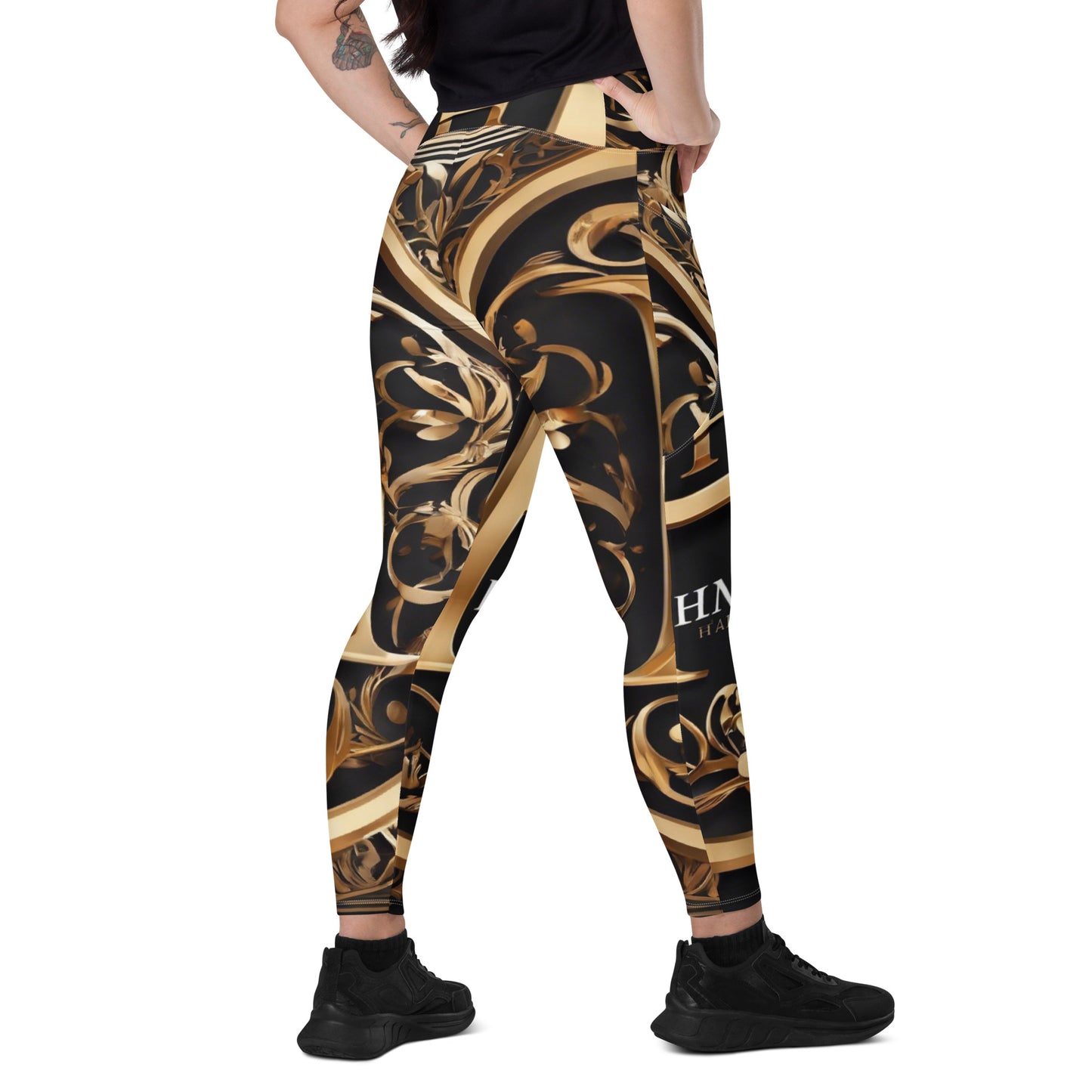 The Lou Collection Leggings with pockets (White Logo)