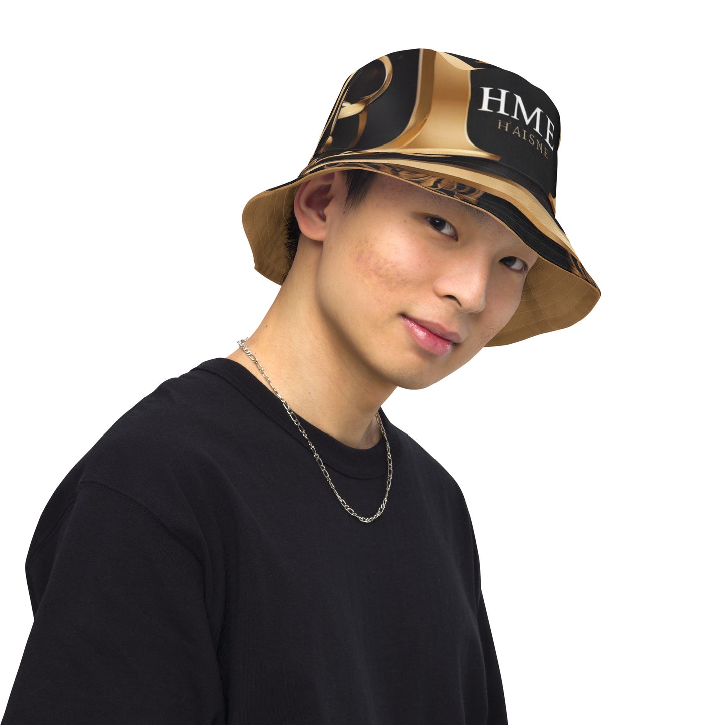 The Lou Collection Reversible bucket hat (White Logo)