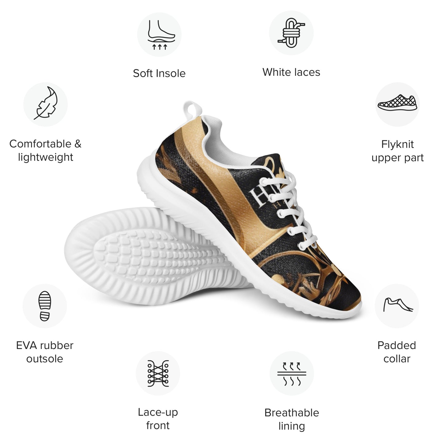 The Lou Collection Men’s athletic shoes (White Logo)