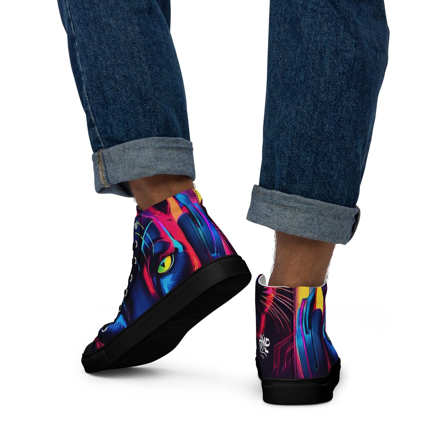 The Urban Panther Collection Men’s high top canvas shoes