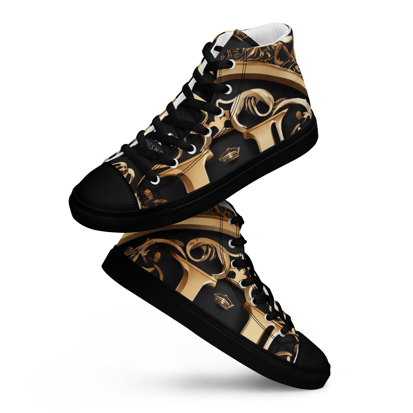 The Lou Collection Men’s high top canvas shoes (White Logo)
