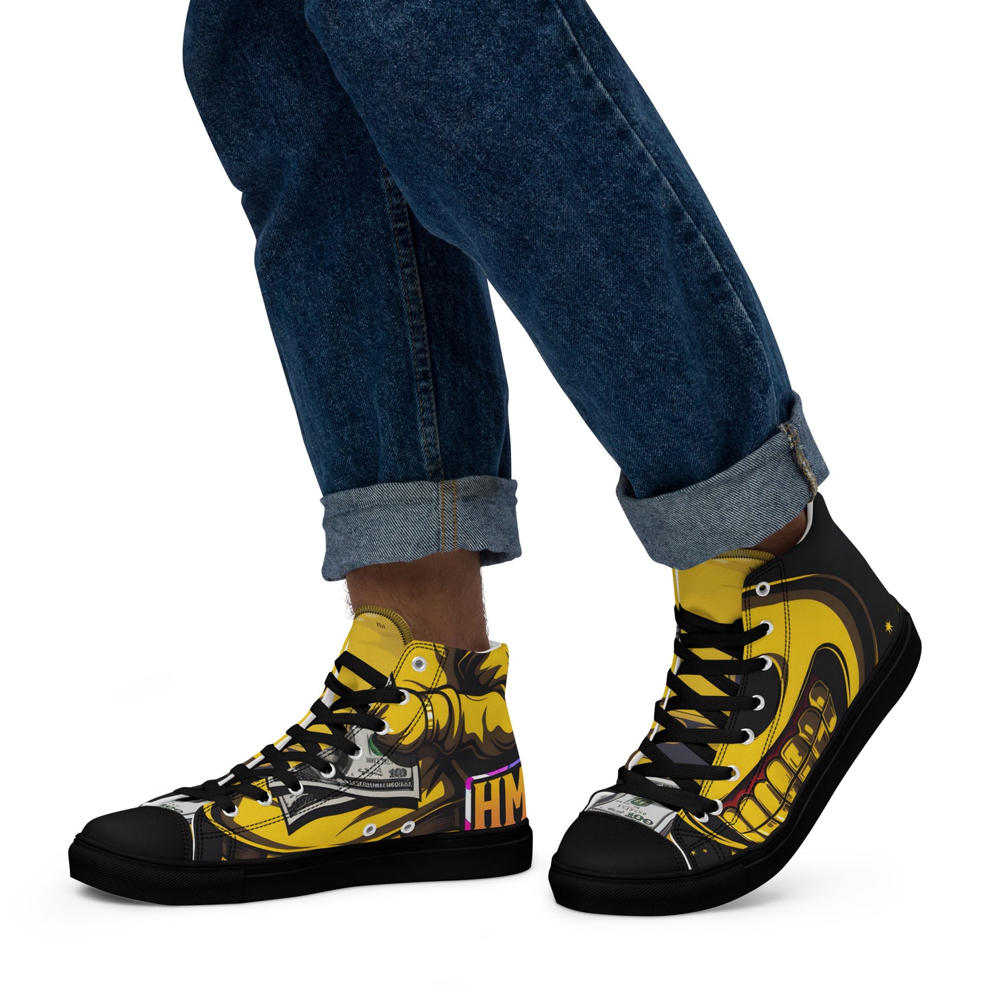 Da Pacmane Collection Men’s high top canvas shoes