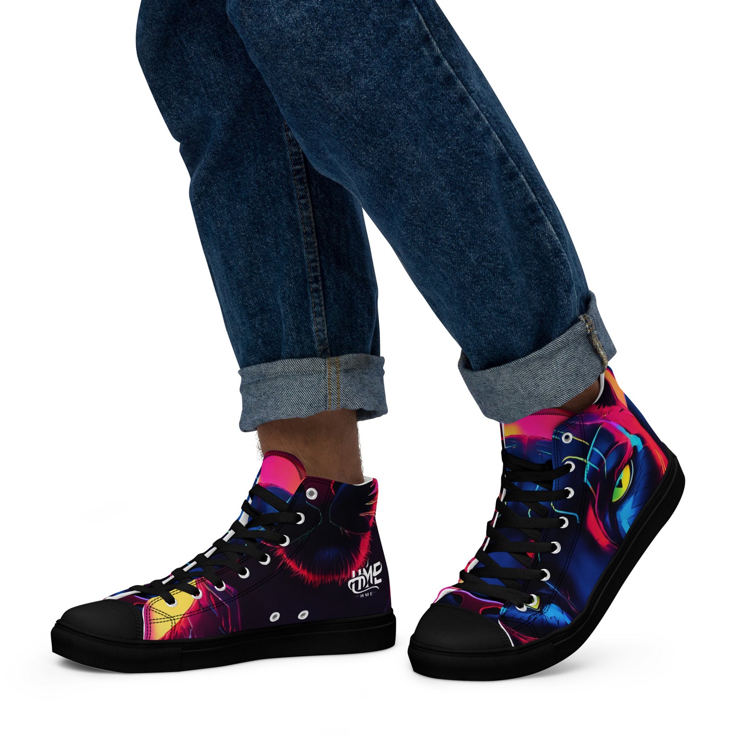 The Urban Panther Collection Men’s high top canvas shoes