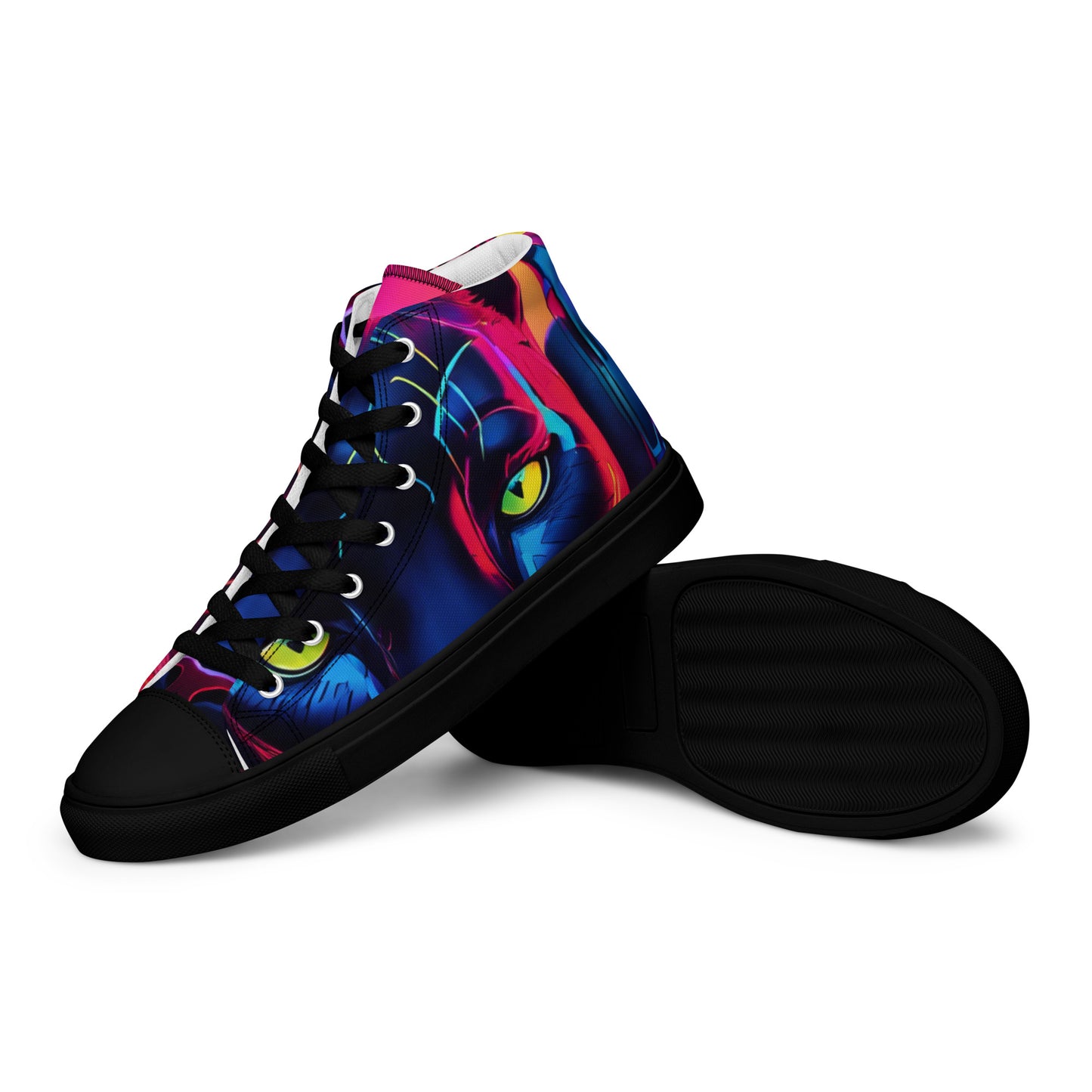 The Urban Panther Collection Men’s high top canvas shoes