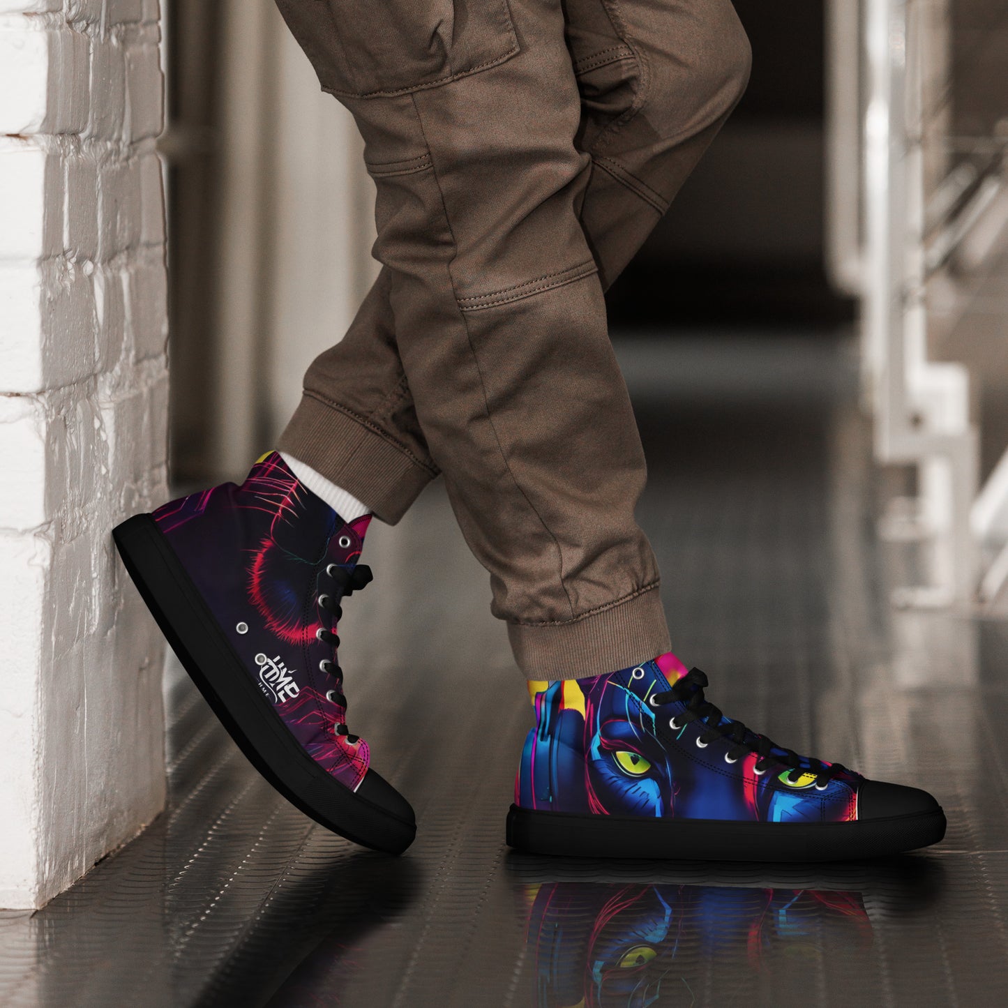 The Urban Panther Collection Men’s high top canvas shoes