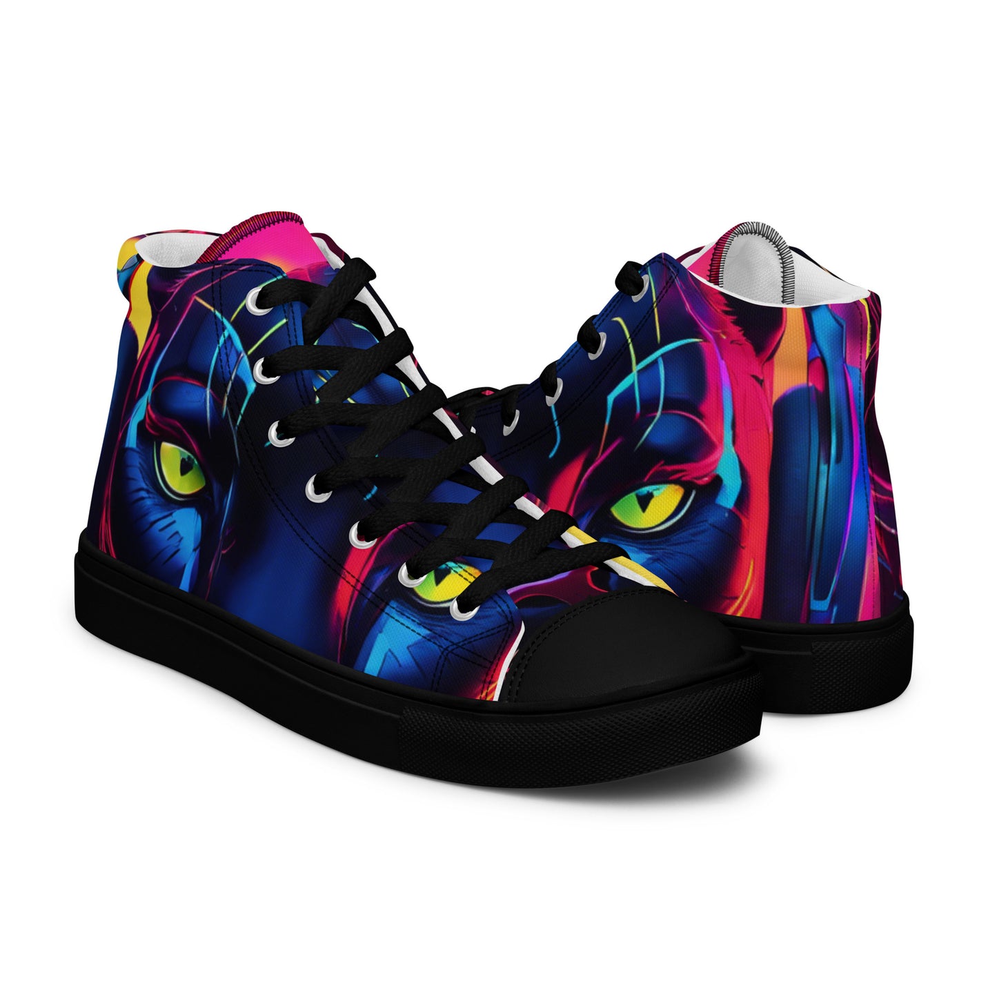 The Urban Panther Collection Men’s high top canvas shoes