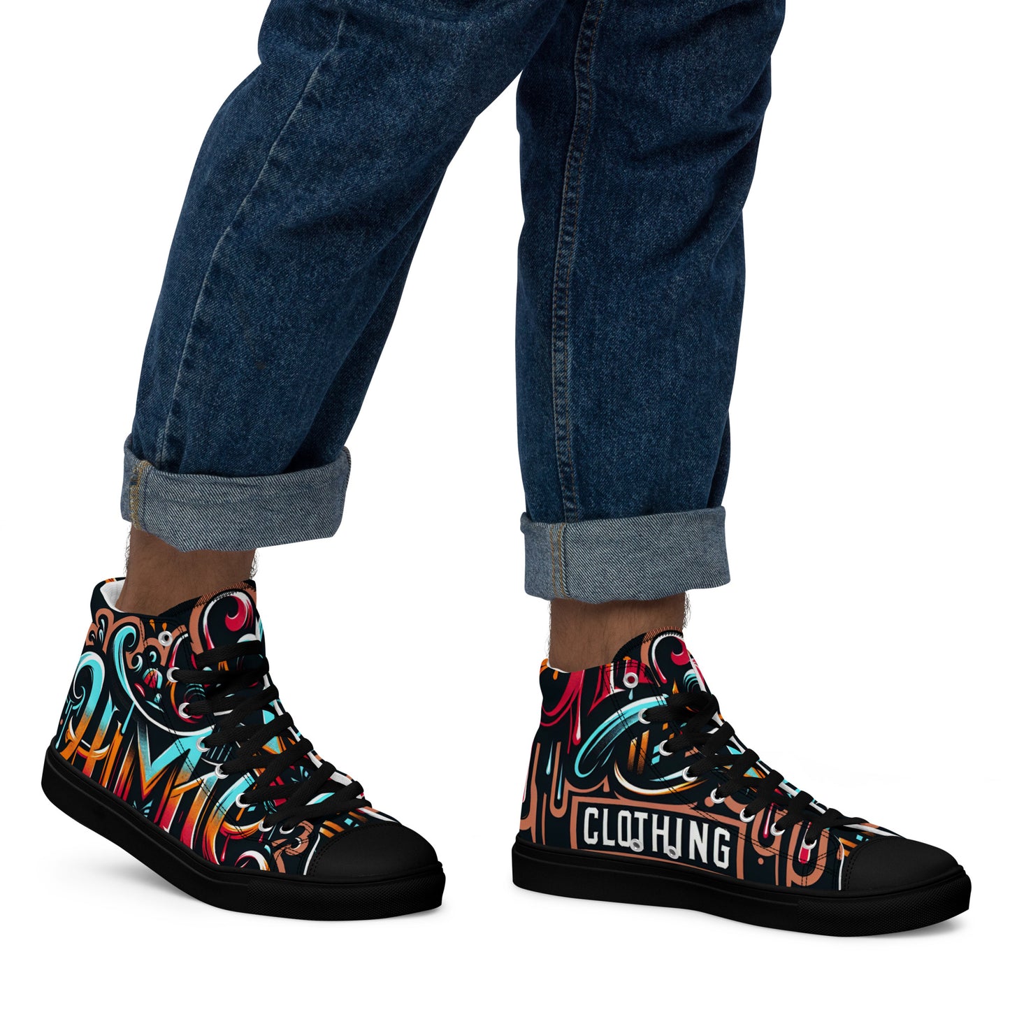 The Avery Collection Men’s high top canvas shoes
