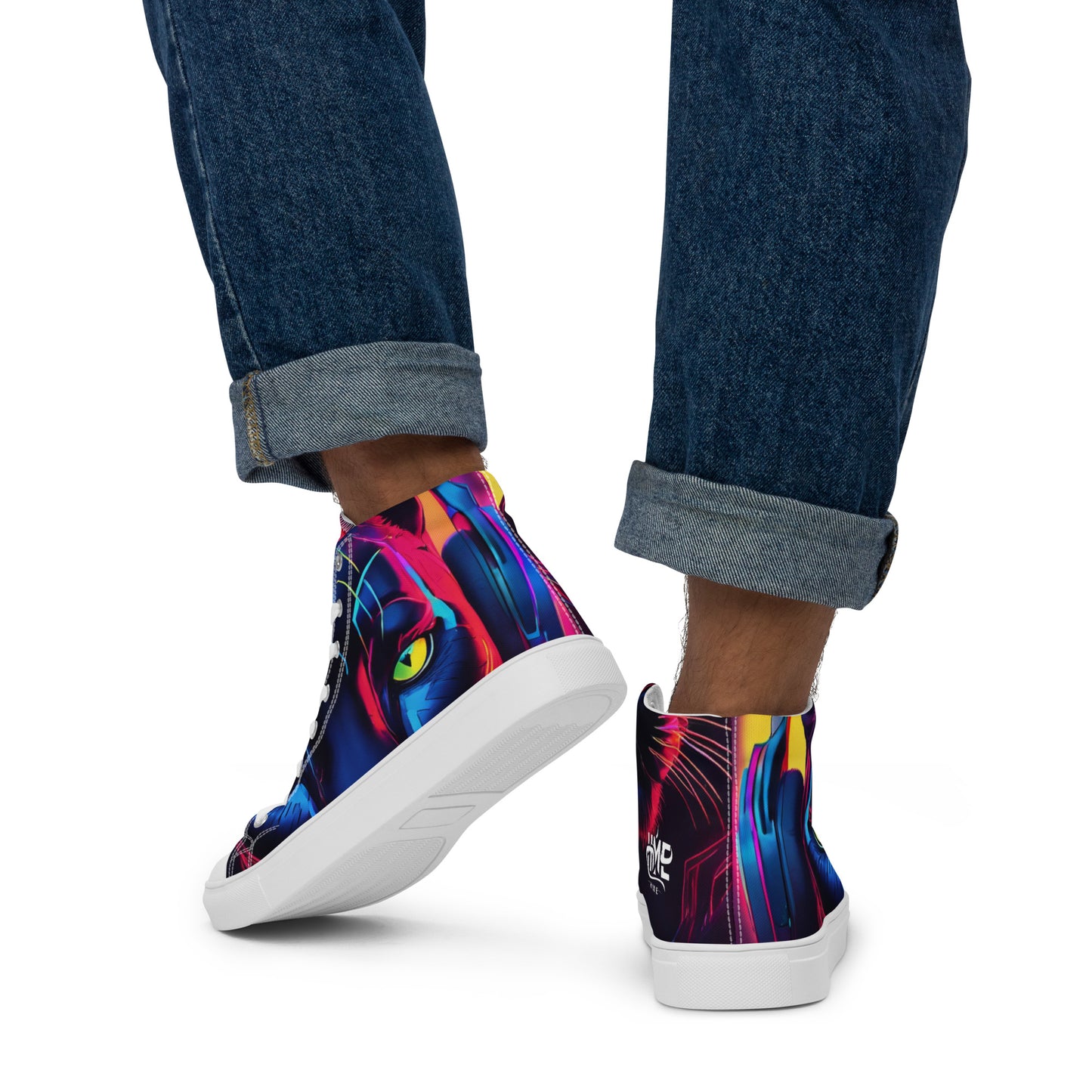 The Urban Panther Collection Men’s high top canvas shoes