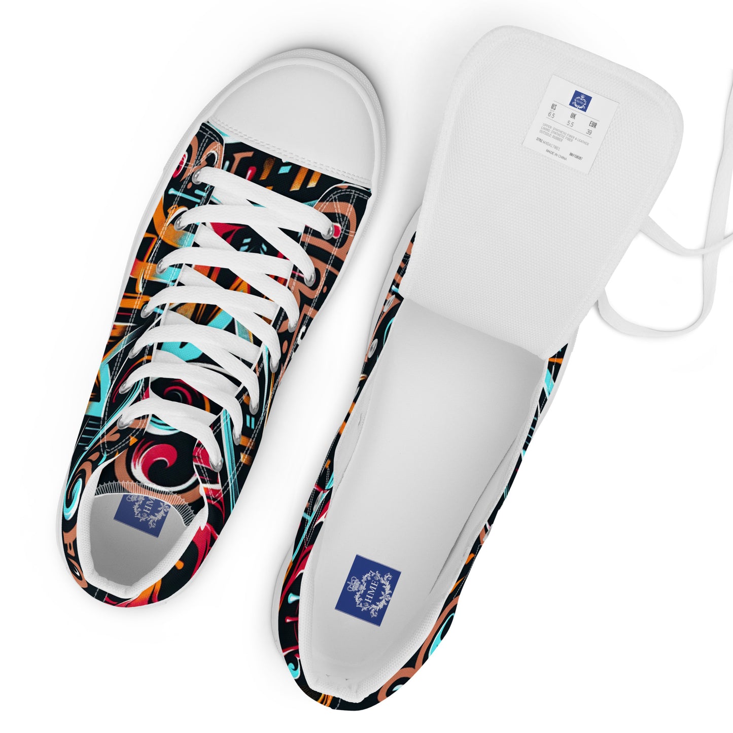 The Avery Collection Men’s high top canvas shoes