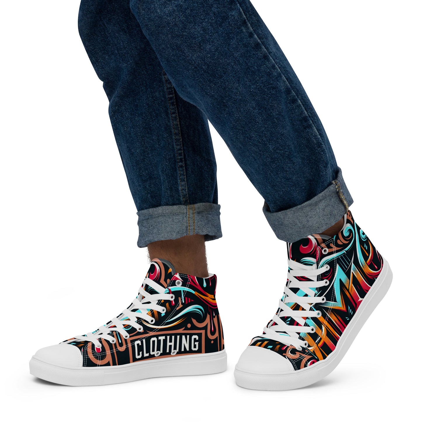 The Avery Collection Men’s high top canvas shoes