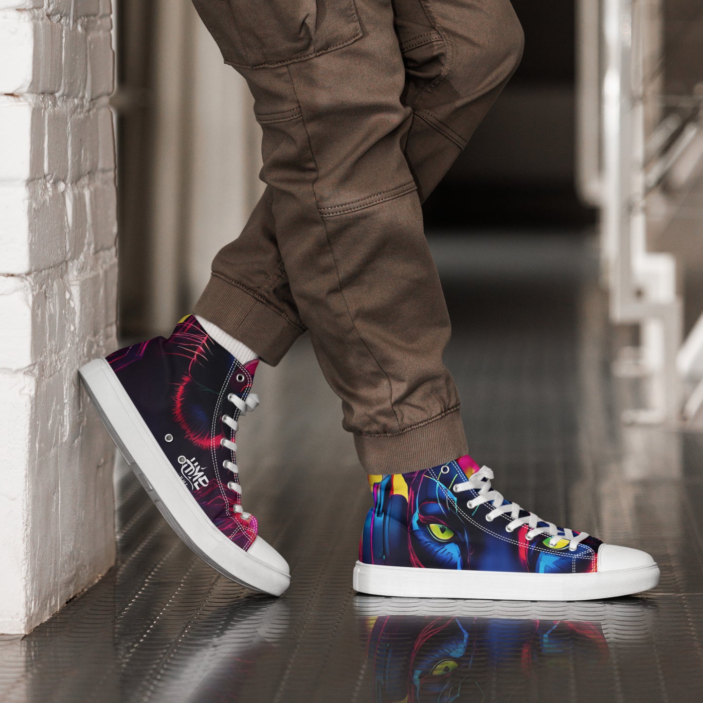 The Urban Panther Collection Men’s high top canvas shoes