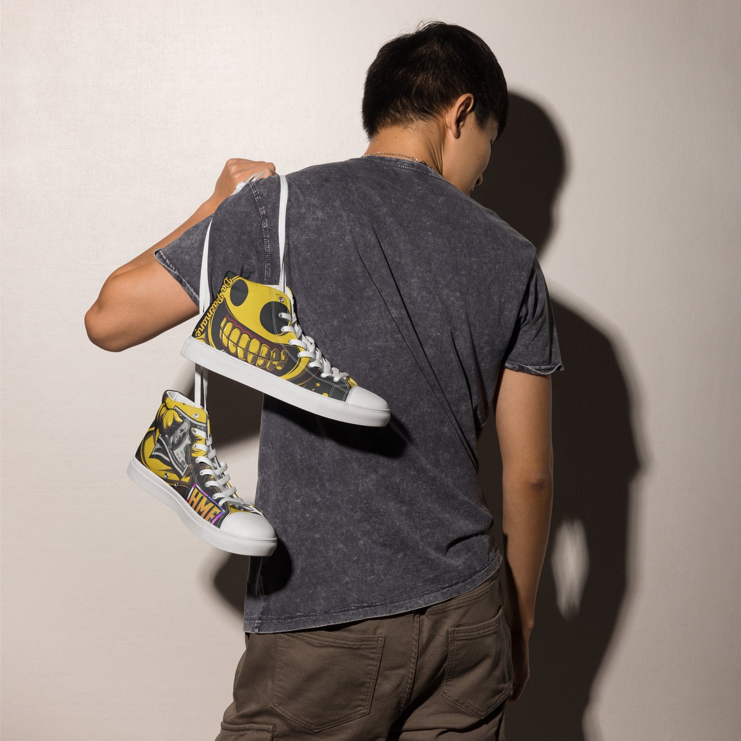 Da Pacmane Collection Men’s high top canvas shoes
