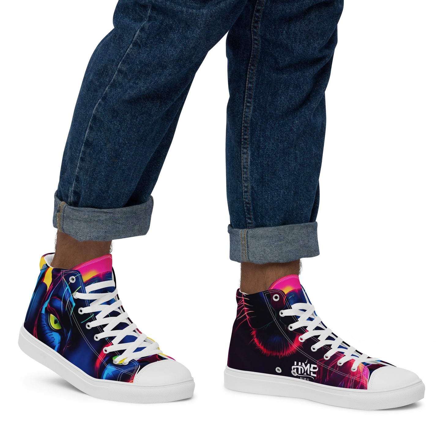 The Urban Panther Collection Men’s high top canvas shoes