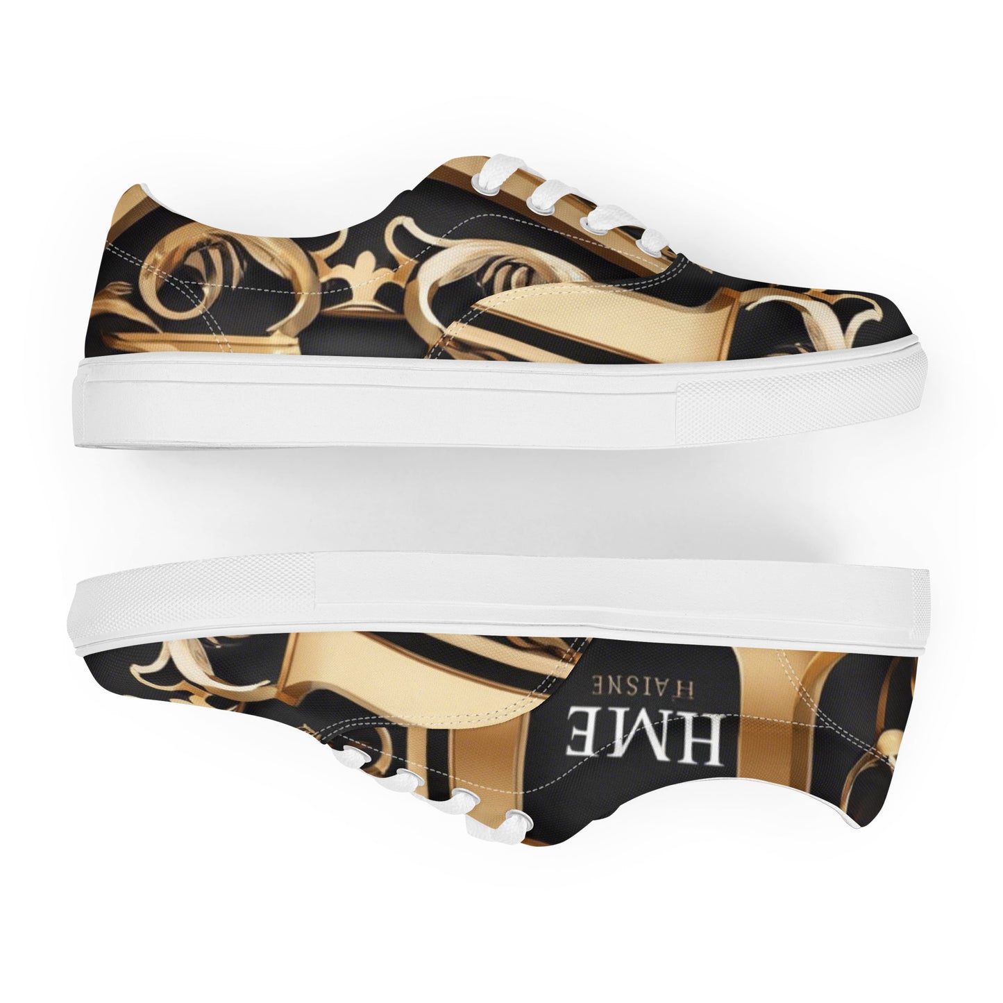 The Lou Collection Men’s lace-up canvas shoes (White)Logo