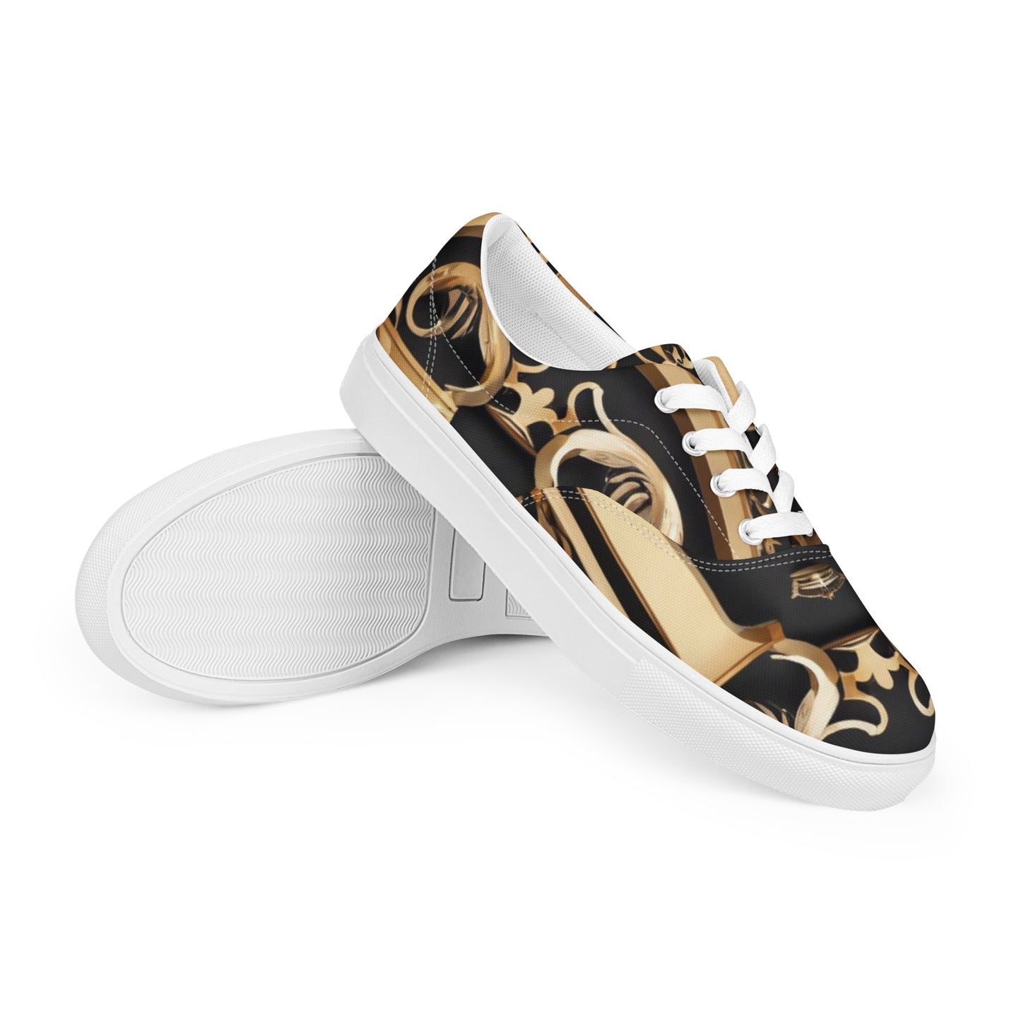 The Lou Collection Men’s lace-up canvas shoes (White)Logo