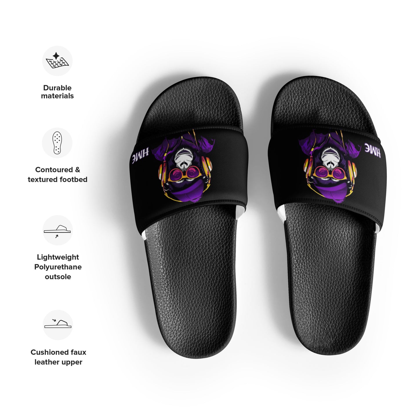 The Urban Monkey Collection Men’s slides Black