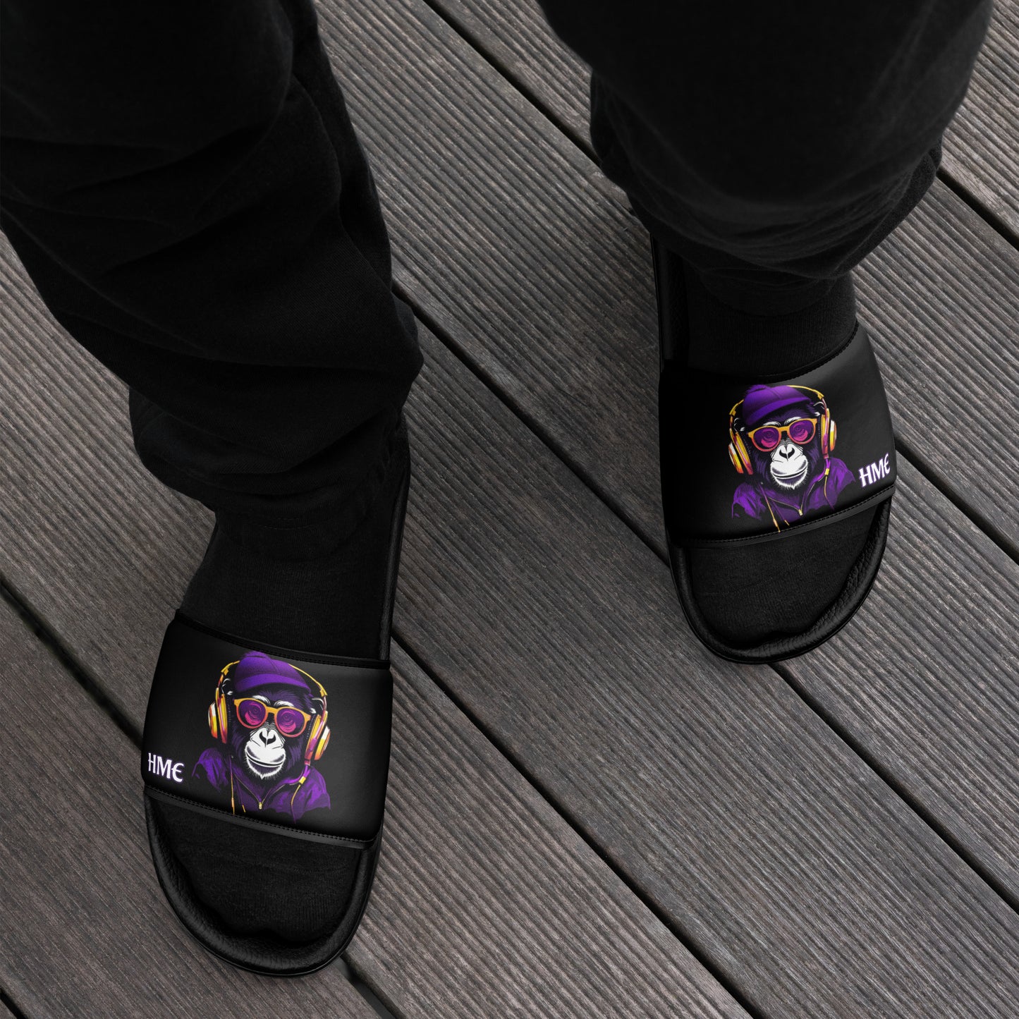 The Urban Monkey Collection Men’s slides Black
