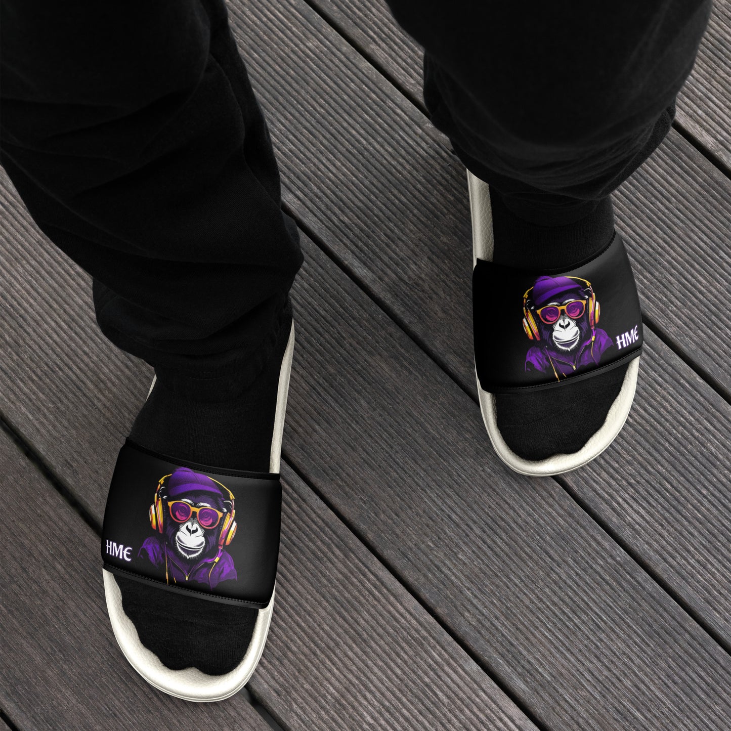 The Urban Monkey Collection Men’s slides Black