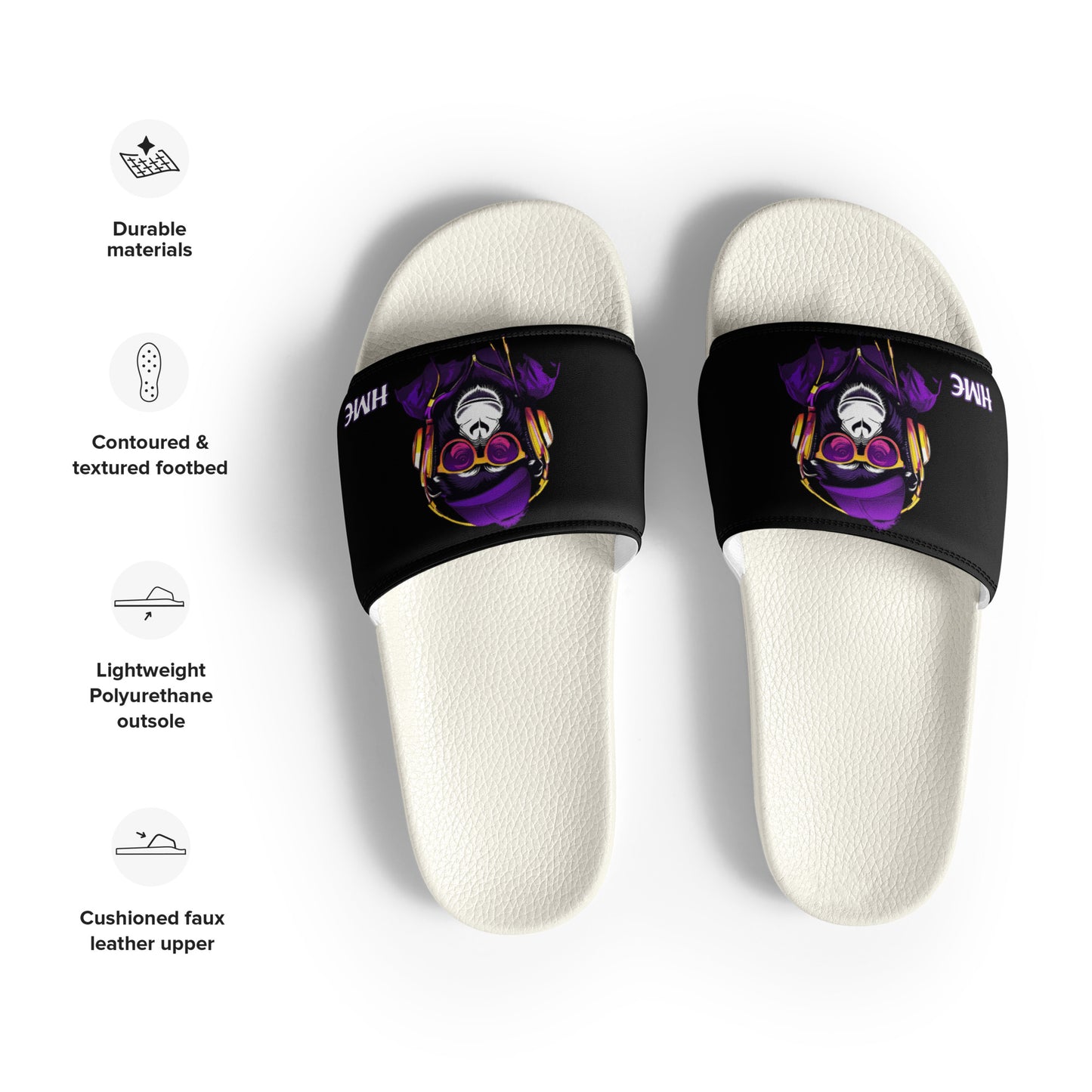 The Urban Monkey Collection Men’s slides Black