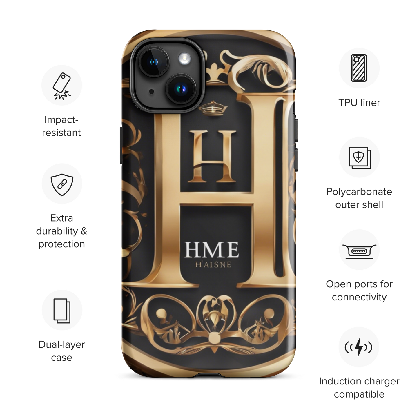 The Lou Collection Tough Case for iPhone® (White Logo)
