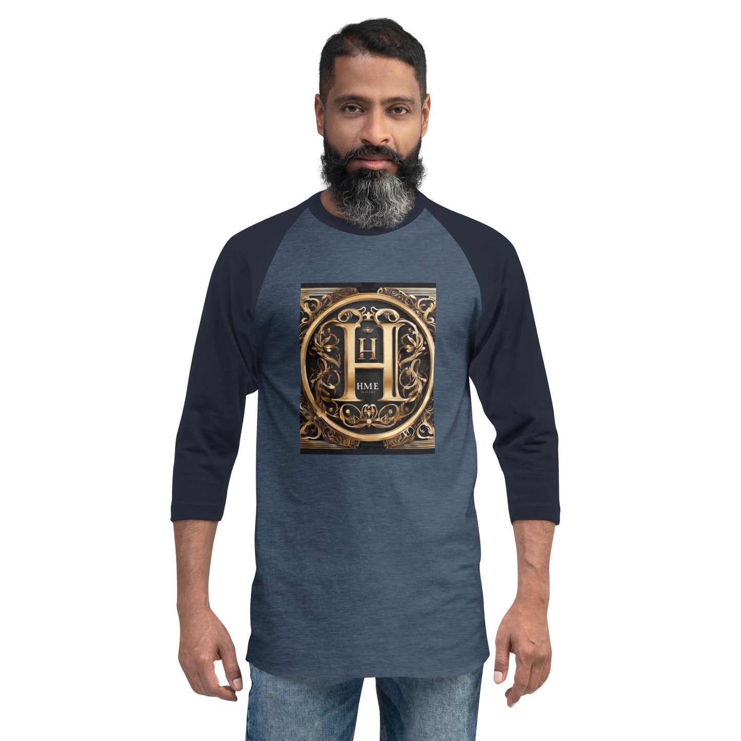 The Lou Collection 3/4 sleeve raglan shirt (White Logo)