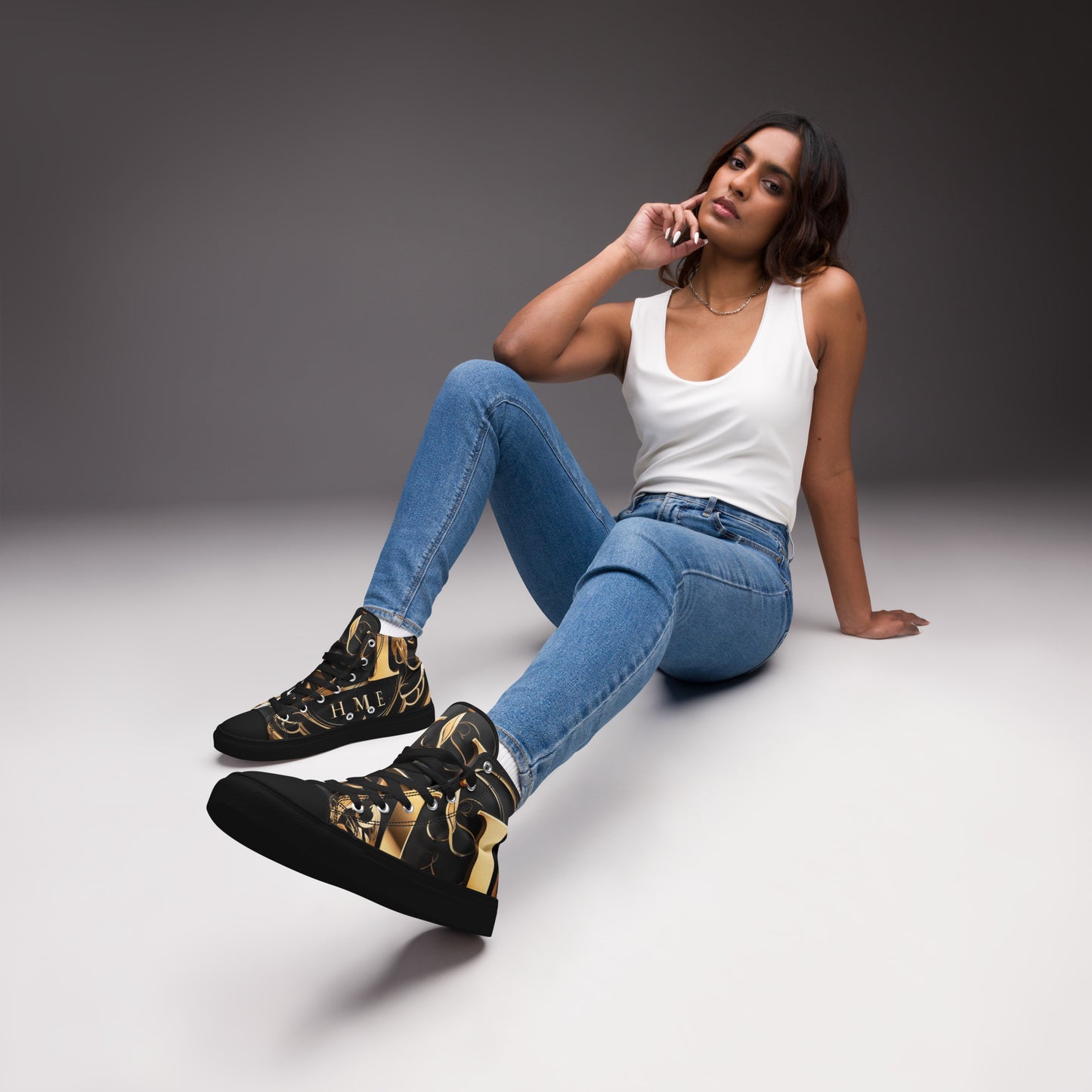 The Lou Collection Women’s high top canvas shoes
