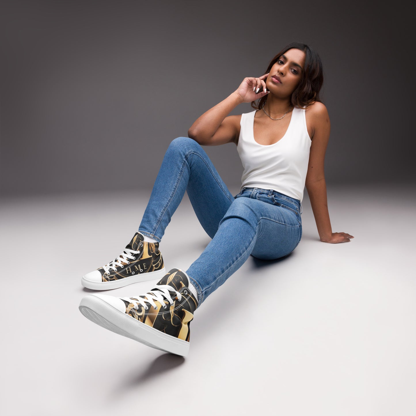 The Lou Collection Women’s high top canvas shoes